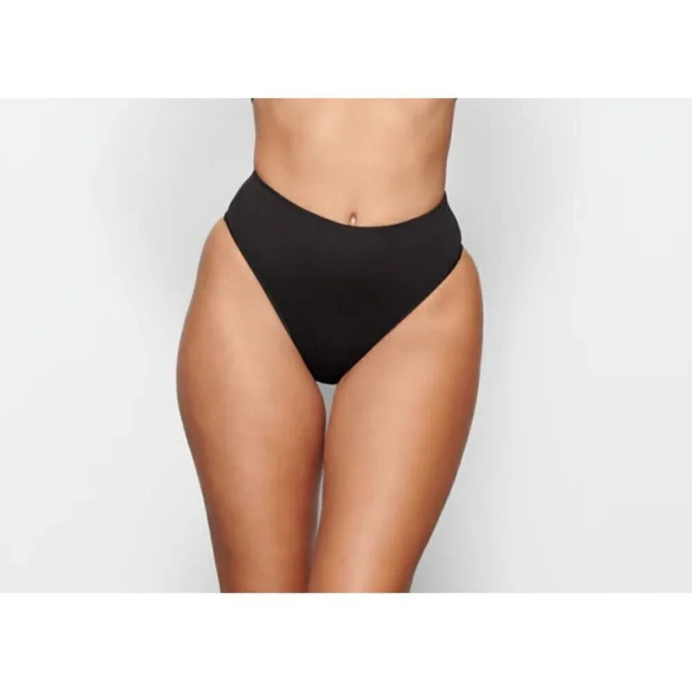 NWT SKIMS Black Onyx Bikini Bottoms 4X